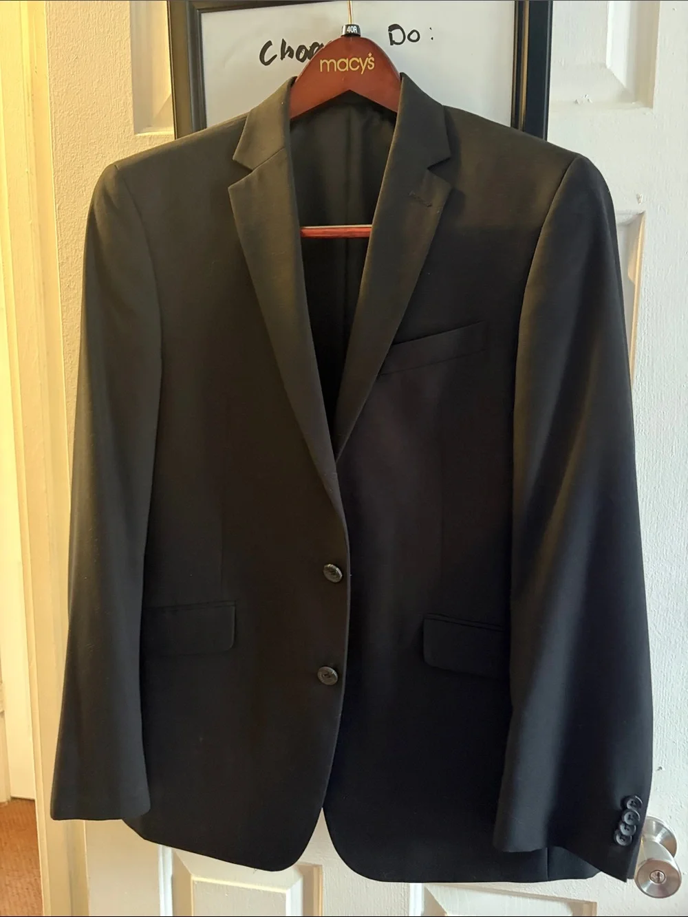 Kenneth Cole Reaction Black Men's Two-Button Sport Coat